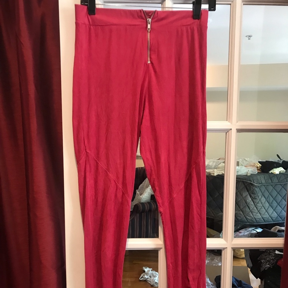 Faux suede pants